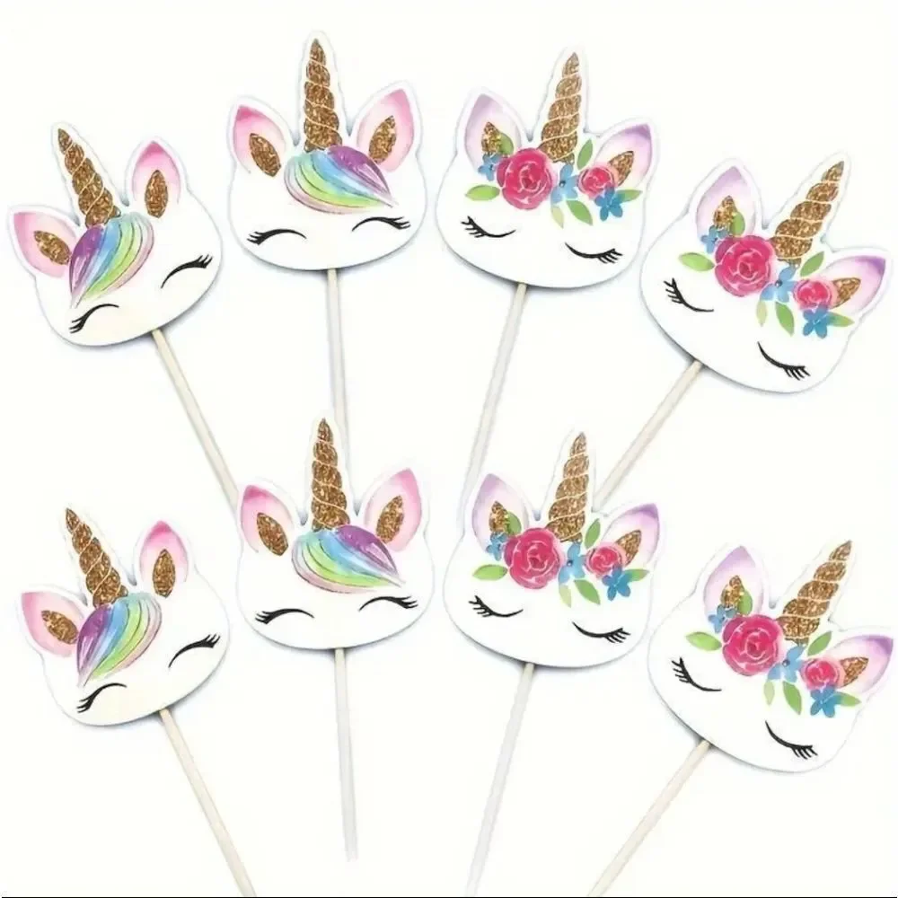 Unicorn Birthday Party Goodie Bags & Cupcake Toppers